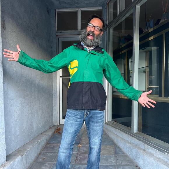 Vintage Y2K Bonfire Snowboard Jacket Men’s Medium Green Black 10K Waterproof - Picture 1 of 8